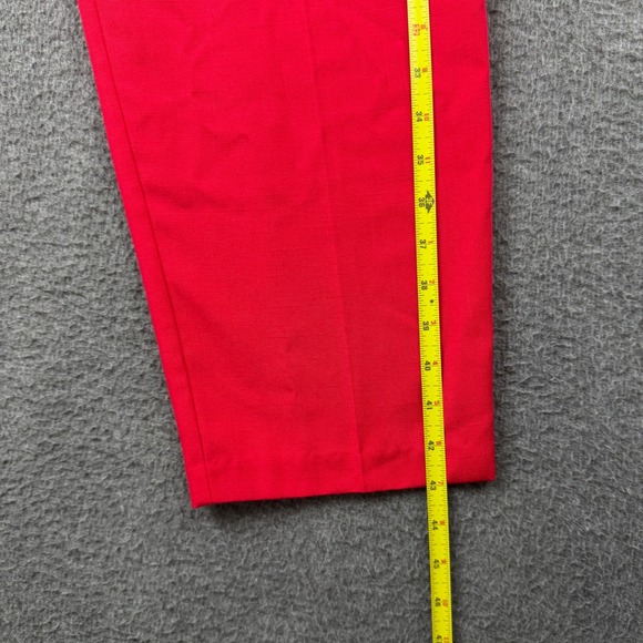 Sag Harbor Vintage Red High Waisted Pleated Straight Leg Dress Pants Womens 14 - Picture 5 of 10
